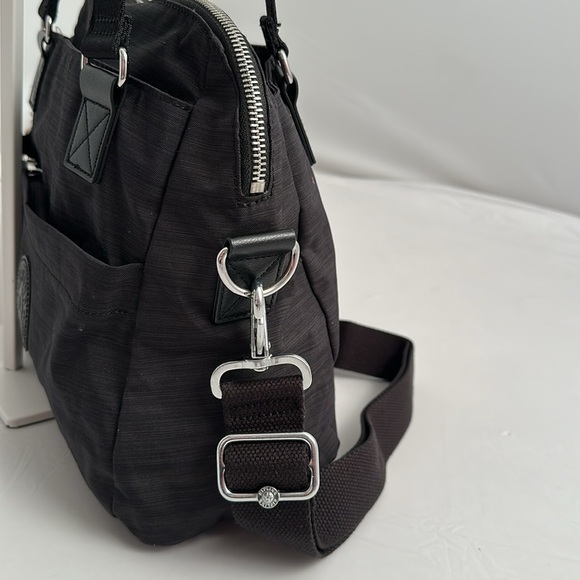 Kipling Giselle black gray convertible dual handle crossbody handbag - Picture 4 of 17